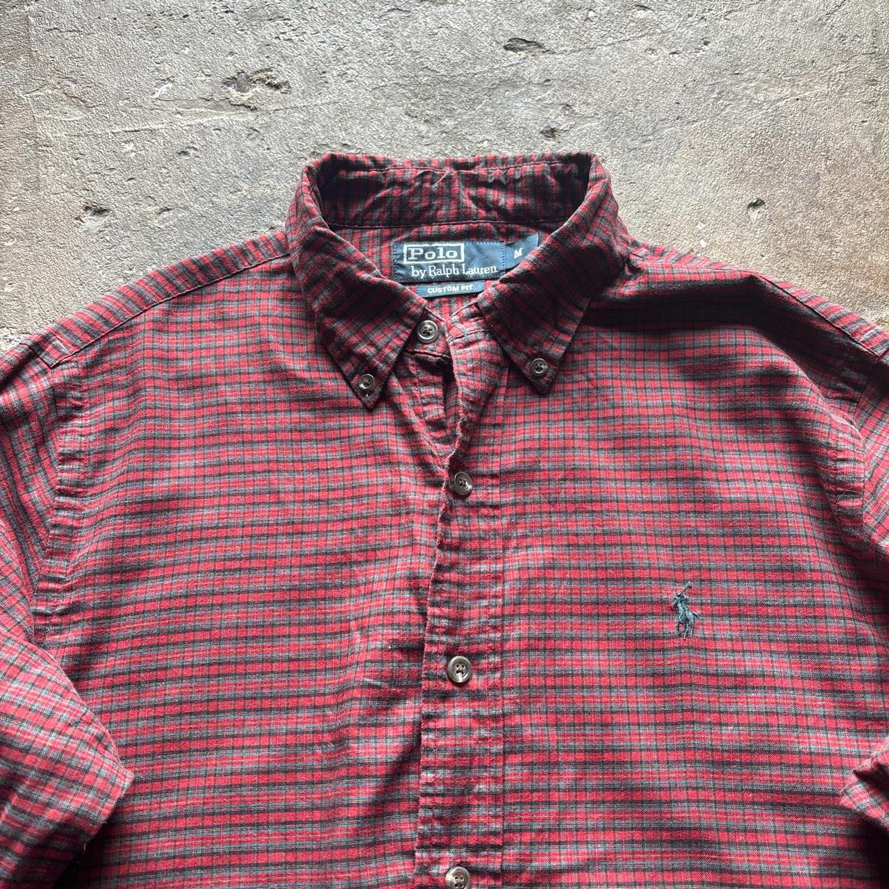 Red Polo Ralph Lauren chequered shirt - M