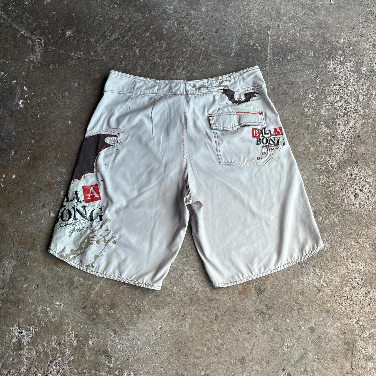 Cream Y2K Graphic Billabong Board Shorts