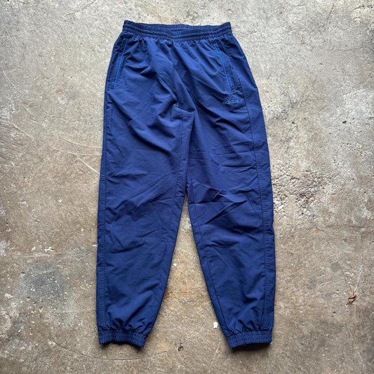 Navy Adidas track pants either blue detailing