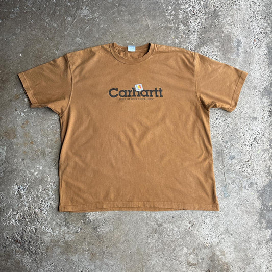 Brown Carhartt Logo Graphic T-Shirt -  XL