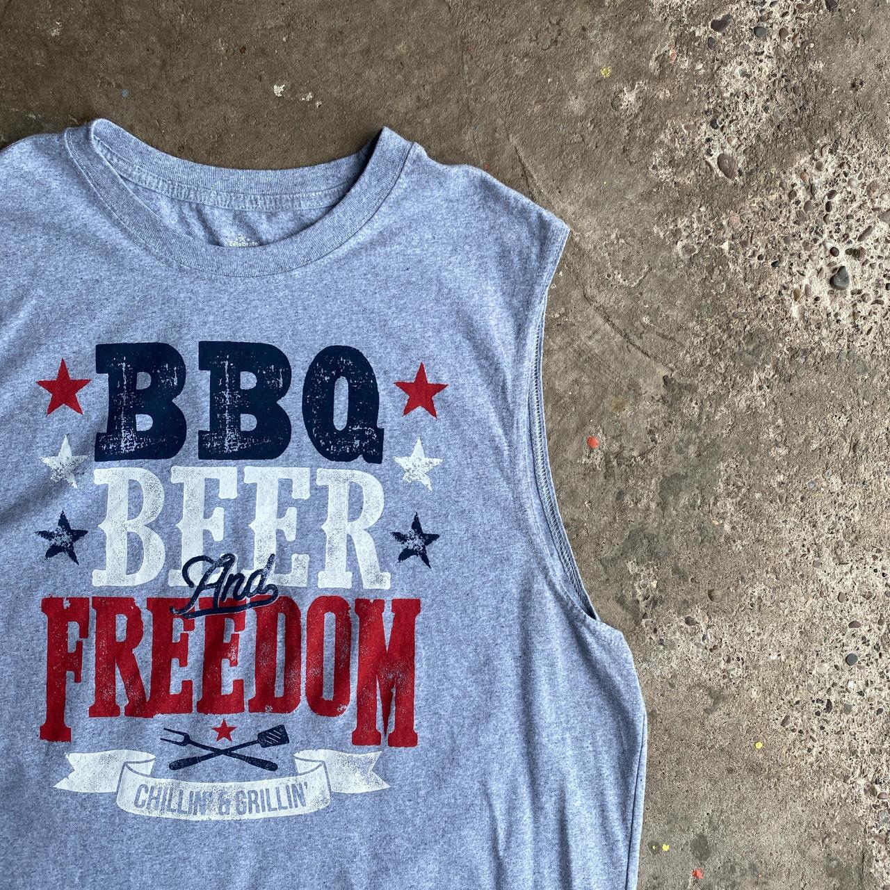 Grey Graphic Vest Top - L