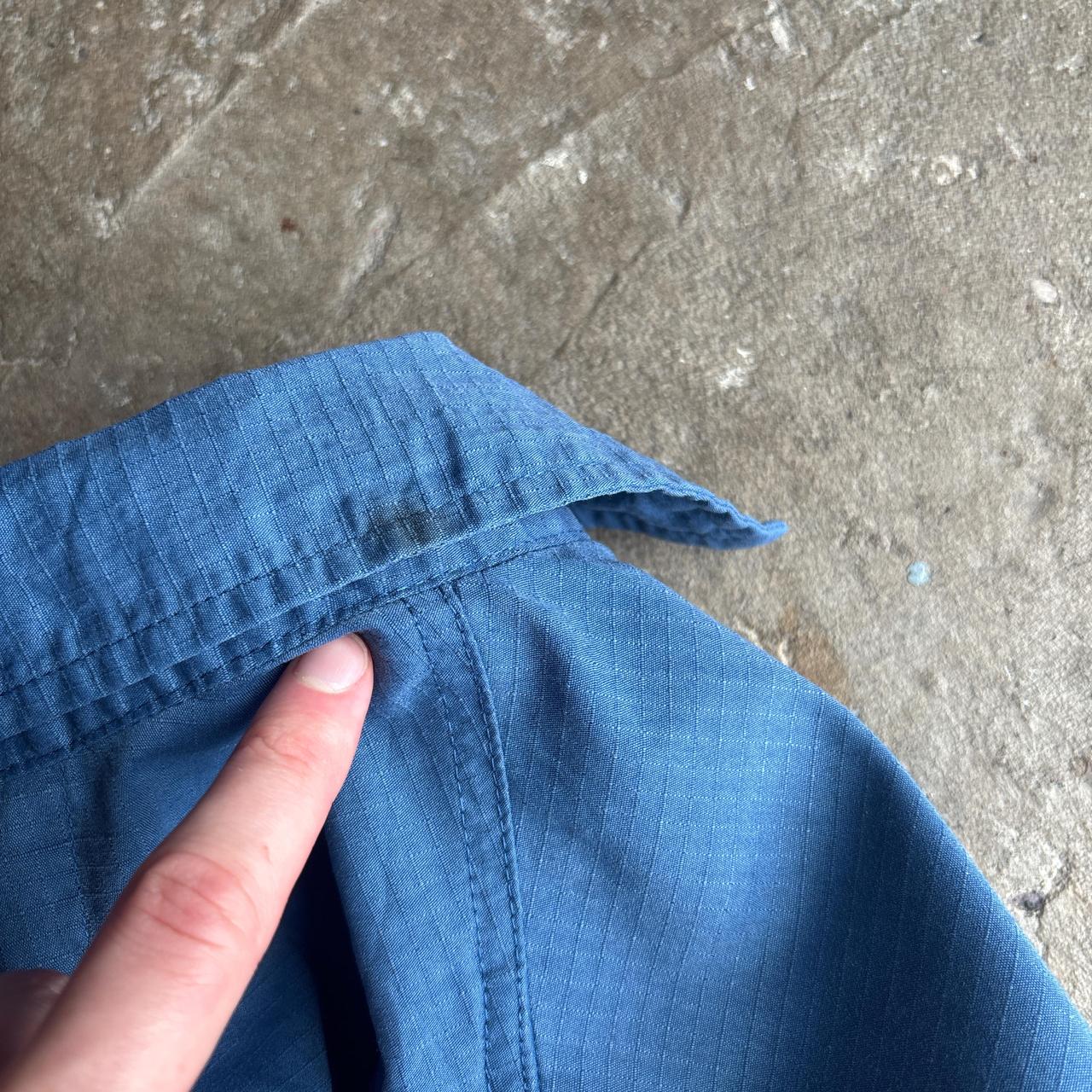 Blue Carhartt Double Pocket Textured Shirt  - S