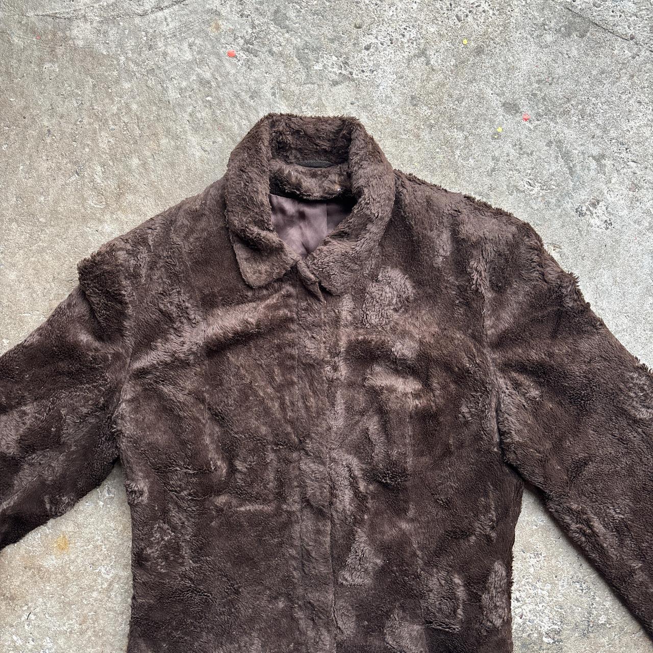 Brown Fleece Faux Fur Jacket