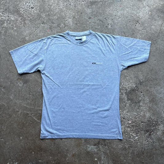 Vintage Grey Reebok cotton t-shirt with embroidered logo