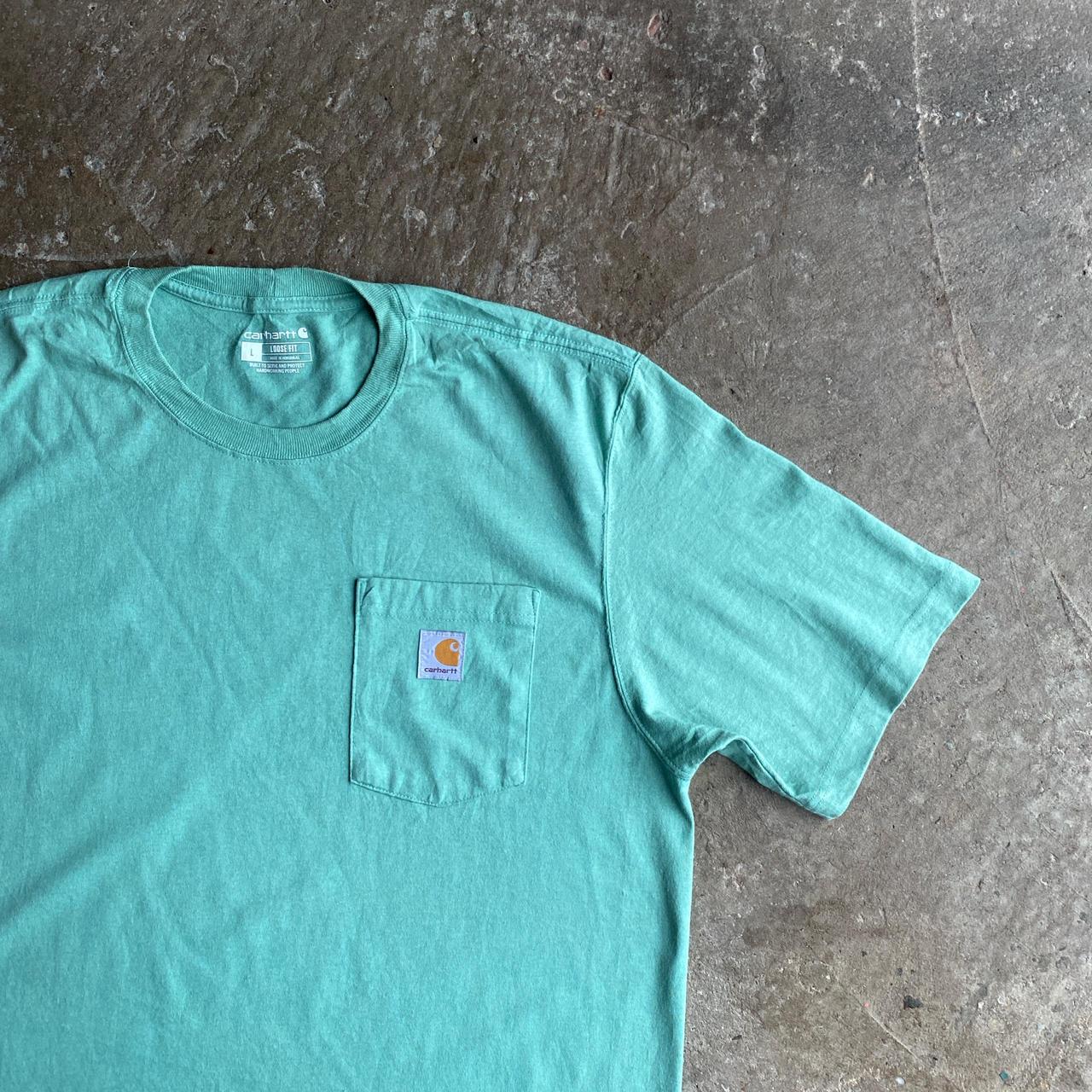 Pastel Green Carhartt Single Pocket T-Shirt - L