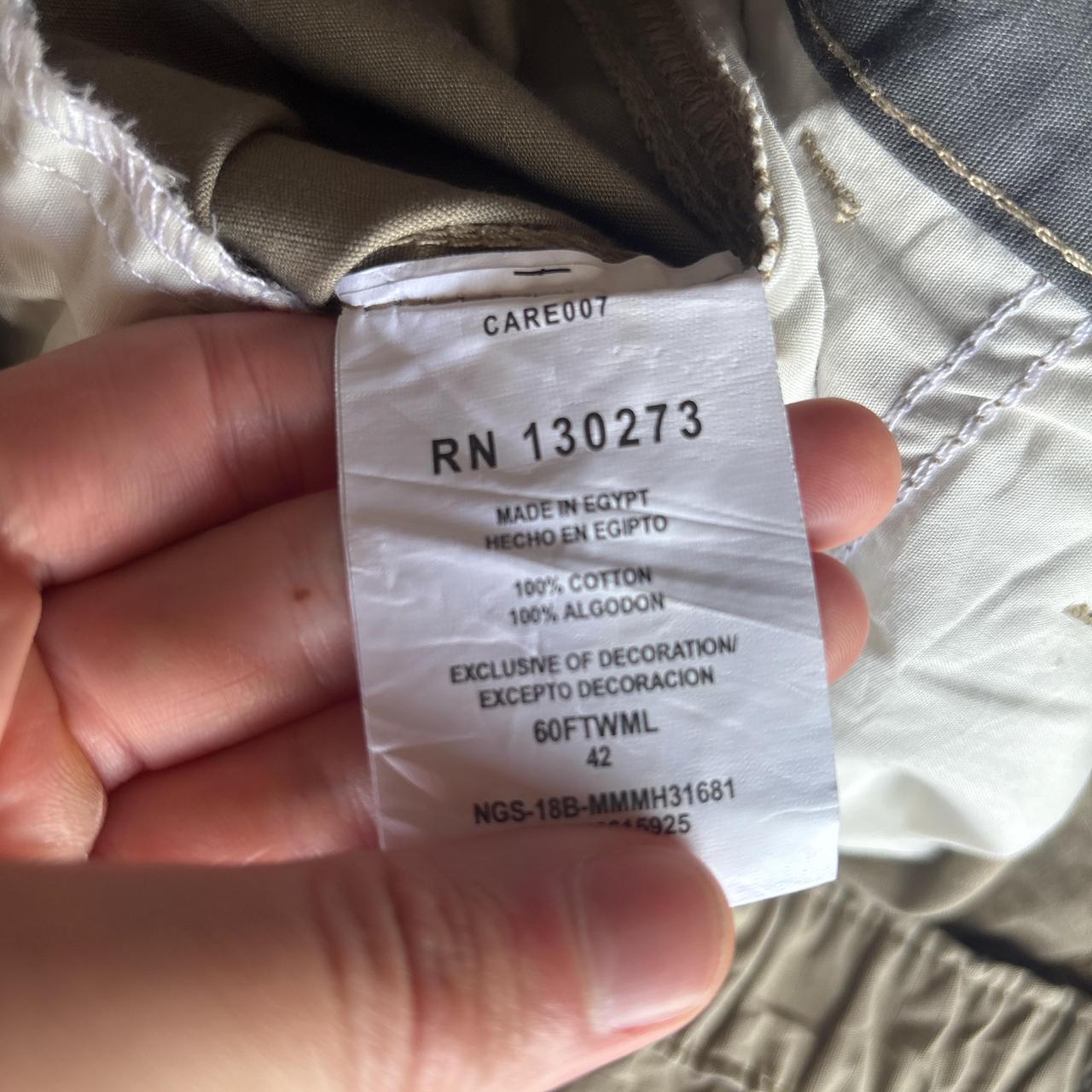 Khaki Green Textured Wrangler Cargo Shorts - W42