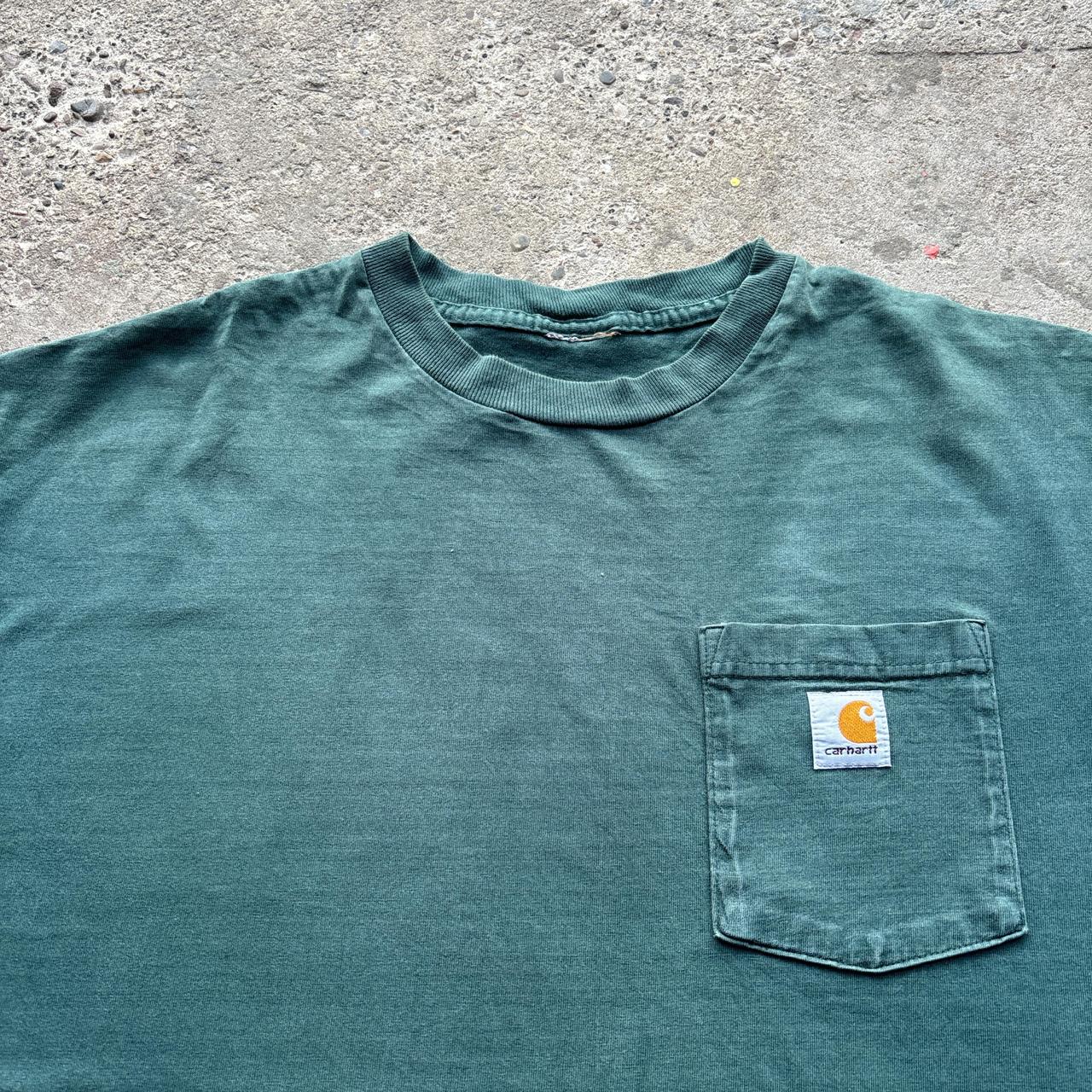 Vintage Green Carhartt pocket tee -  XL