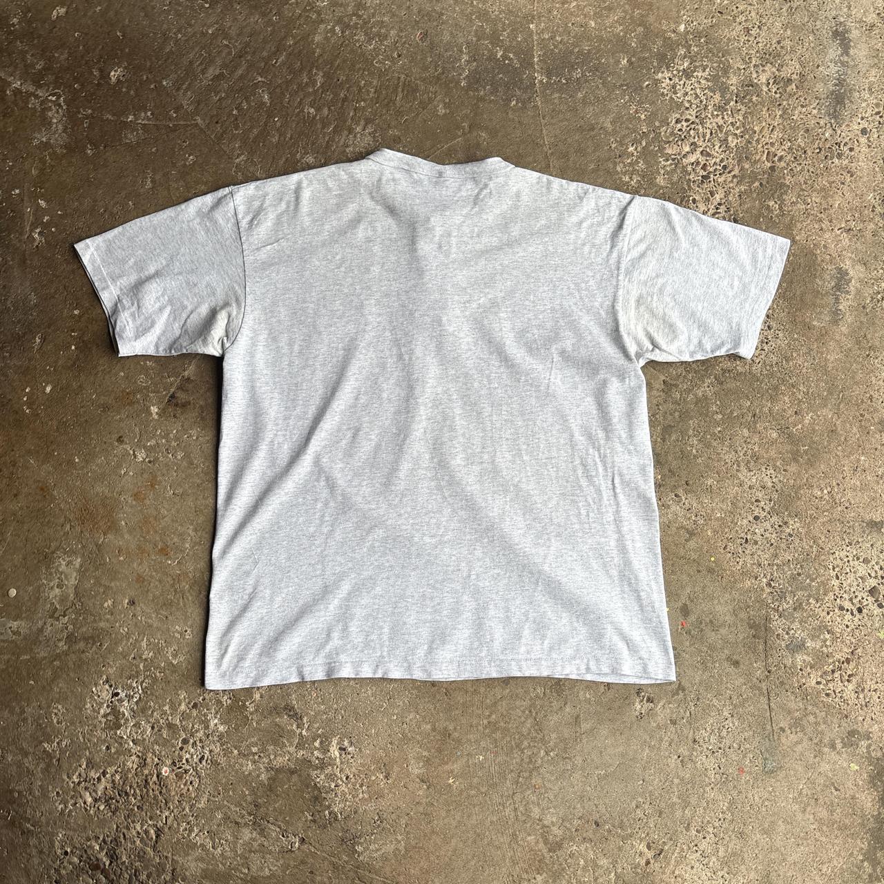 Grey Button Up Single Stitch T-Shirt - XL