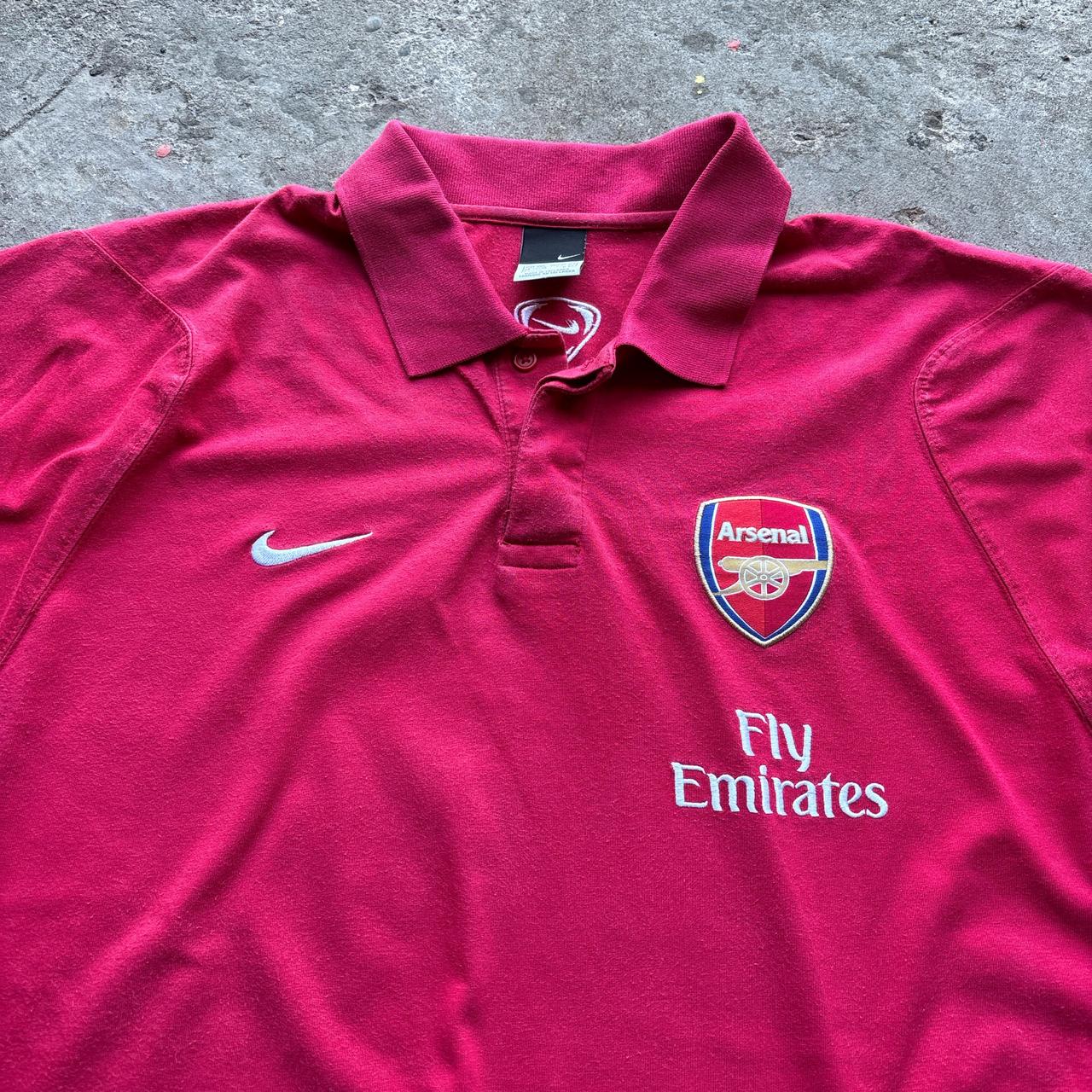 Red Nike Total 90 00s Arsenal polo shirt