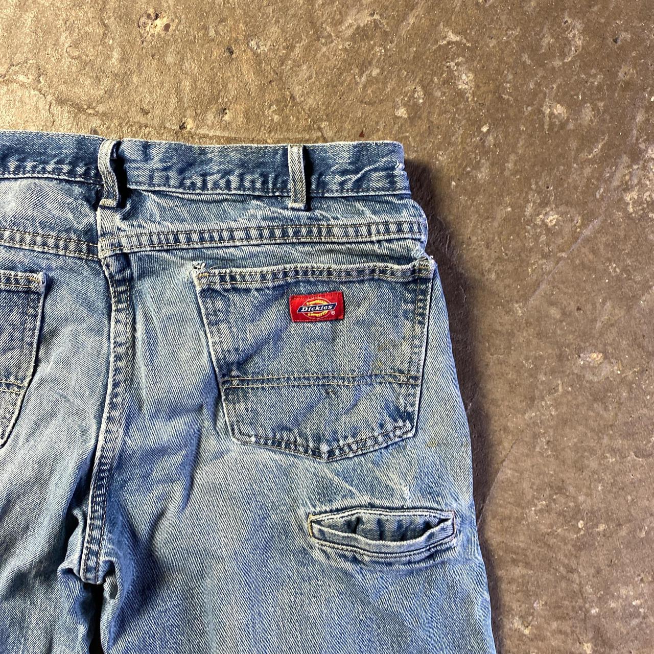 Blue Dickies Distressed Double Knee Jeans - W34