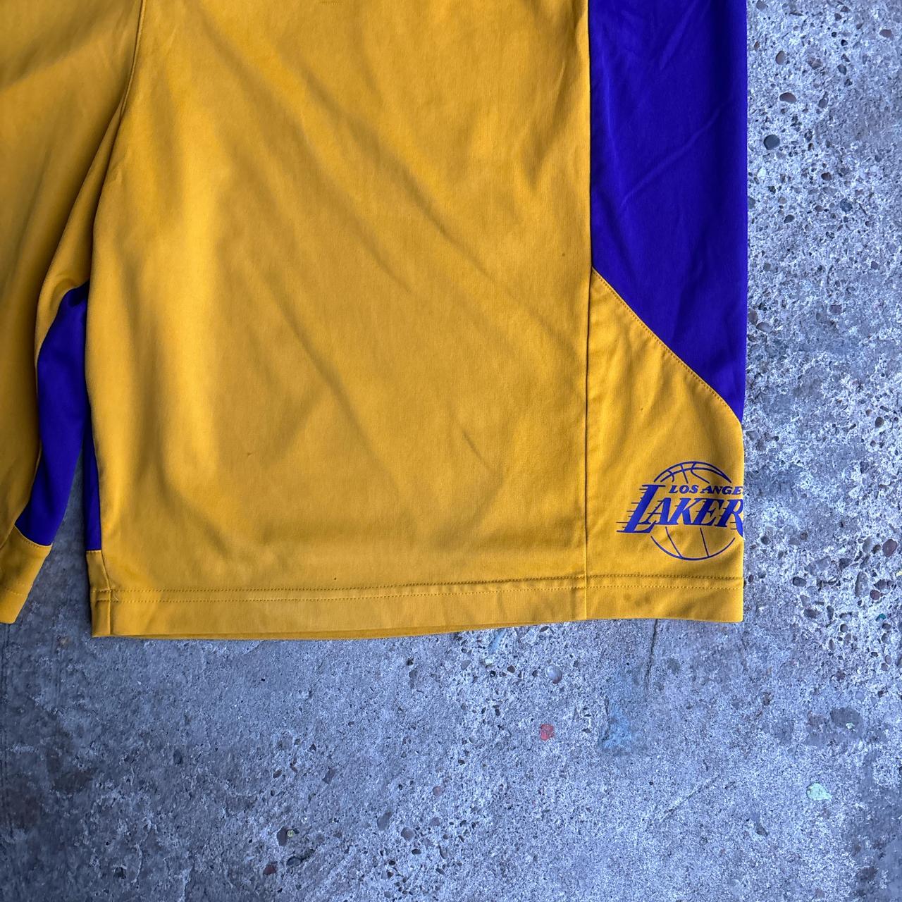 Yellow & Purple LA Lakers Adidas Basketball Shorts - XL