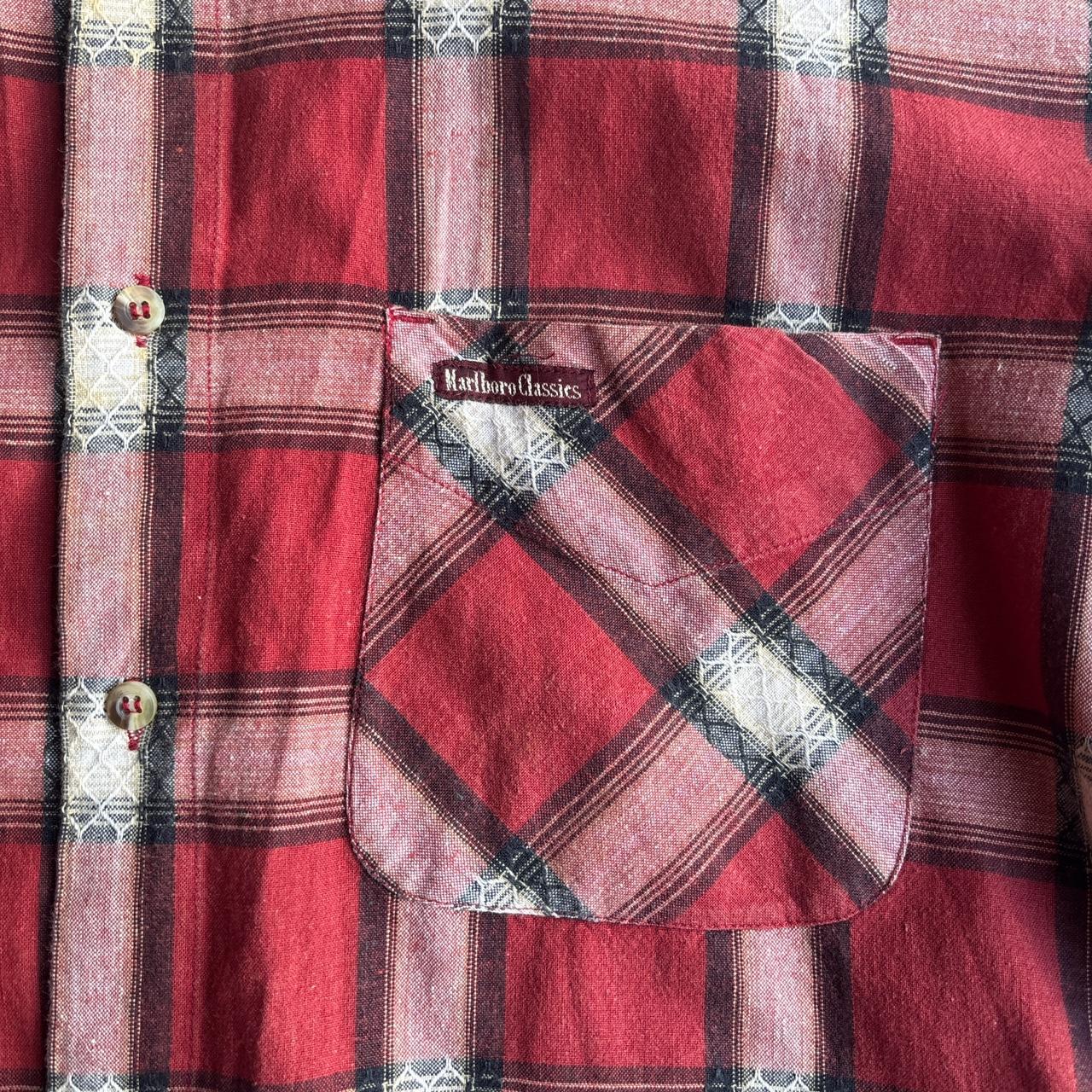 Red Checkered Marlboro Classic Long-Sleeve Shirt