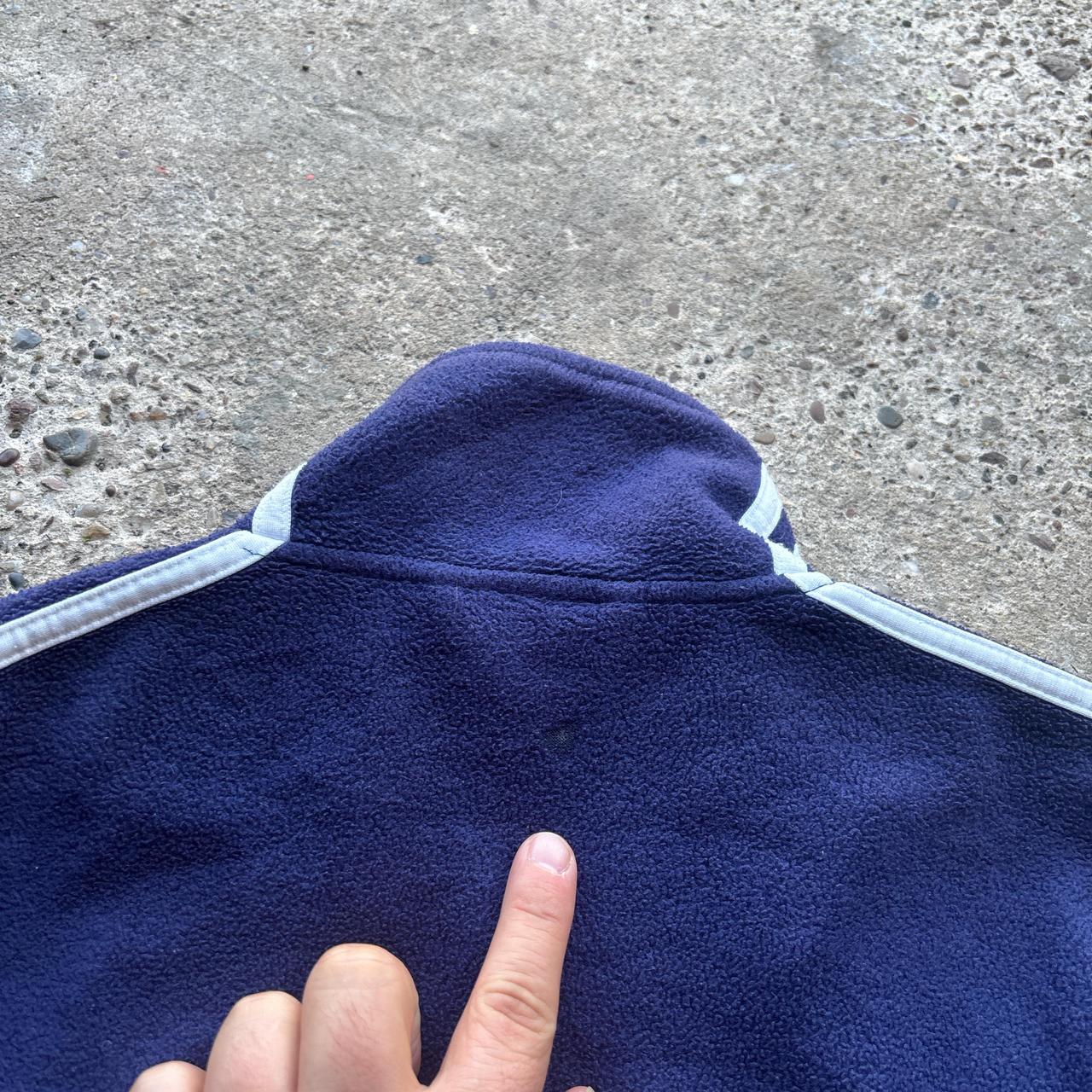90s Navy and white Adidas fleece - L