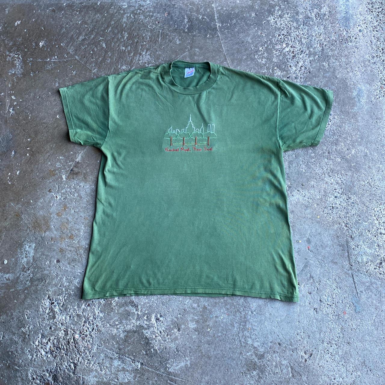 Green Embroidered Central Park T-Shirt - XL