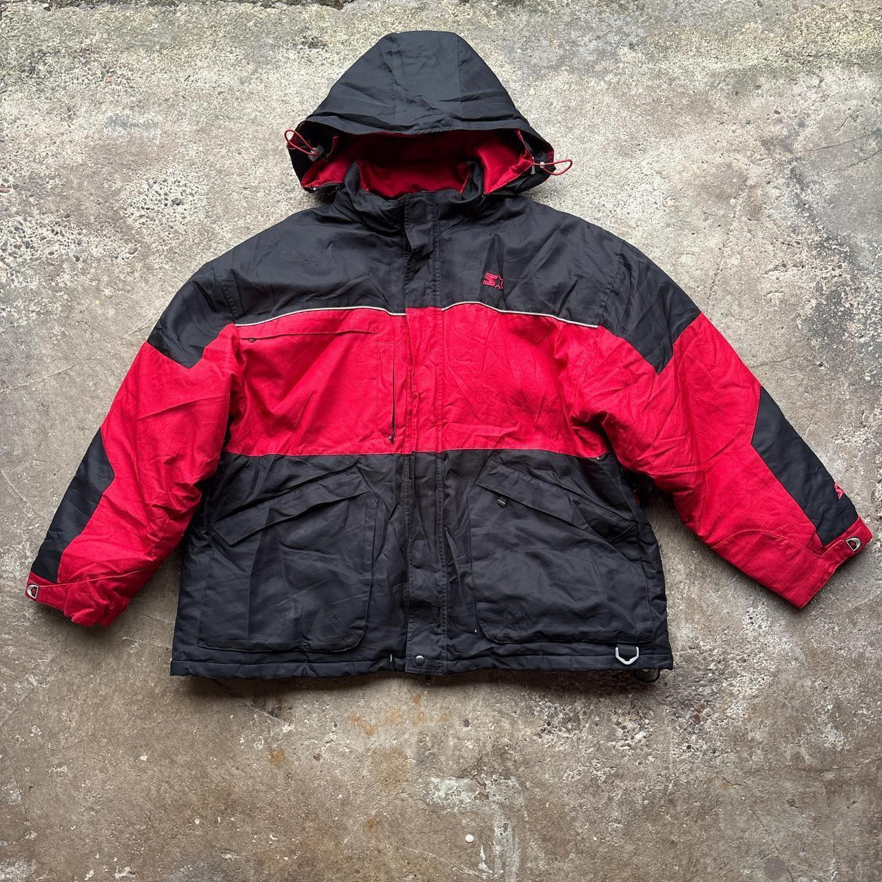Black and Red Starter puffer jacket