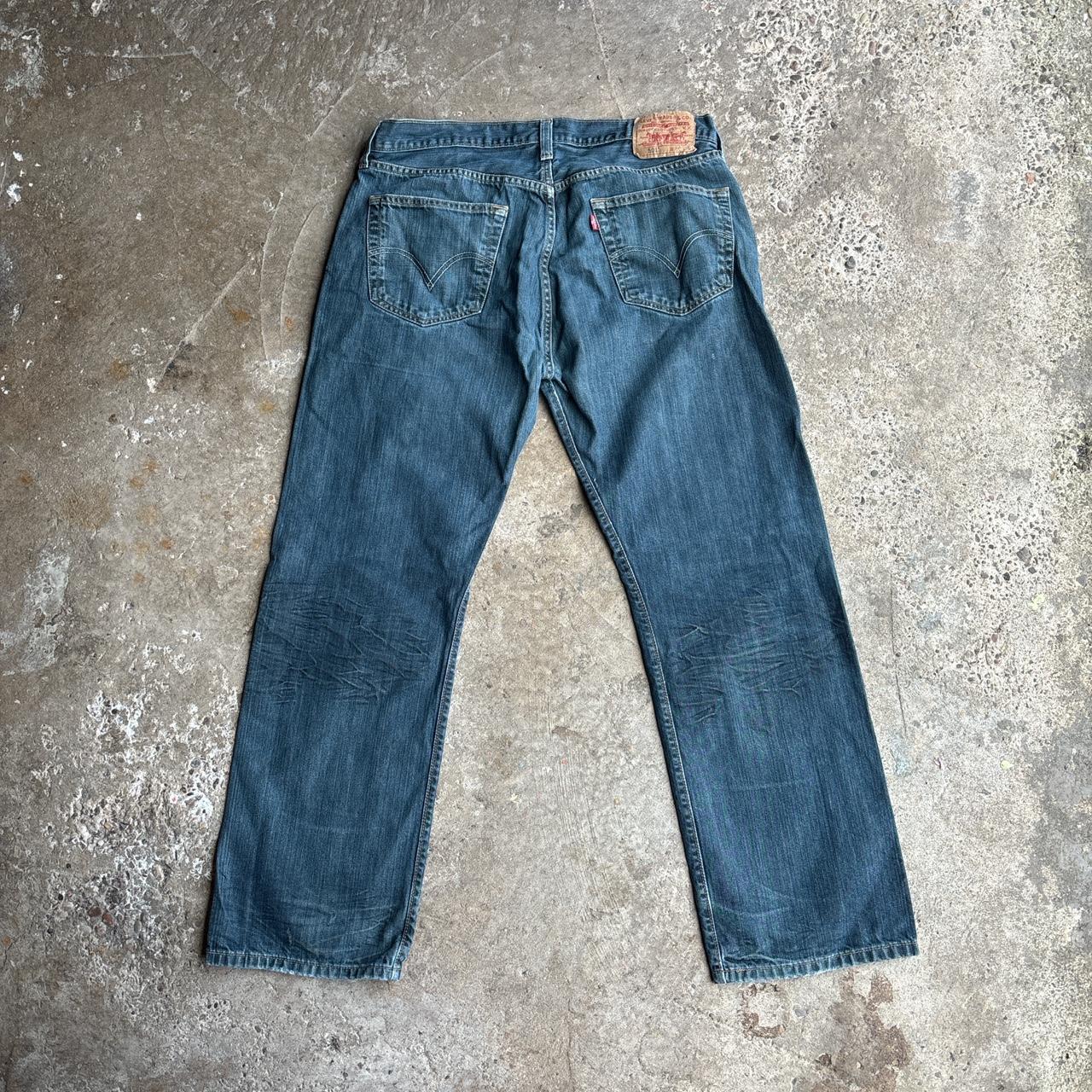 Textured Blue Denim 501 Levi’s Jeans