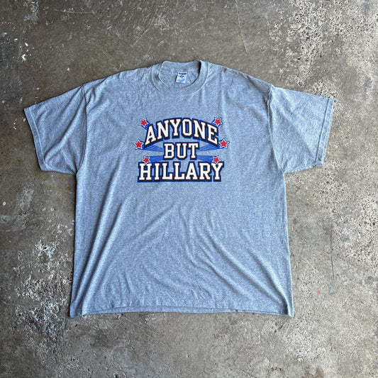 Grey ‘Anyone But Hillary’ Print T-Shirt