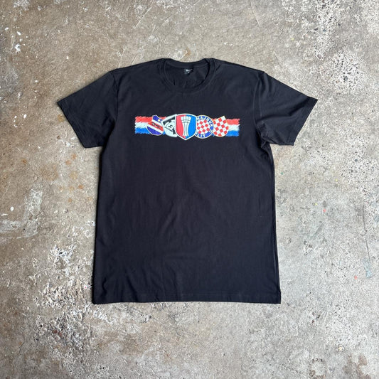 Black Croatia Graphic Football T-Shirt
