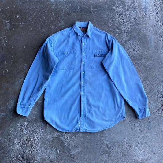 Light Blue Harley Davidson Long Sleeve Shirt - L