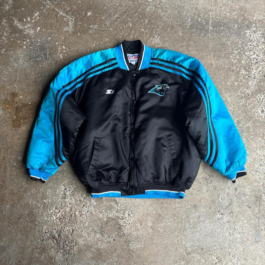 Black & Blue Carolina Panthers Starter Pro Line Starter Varsity Jacket - XL