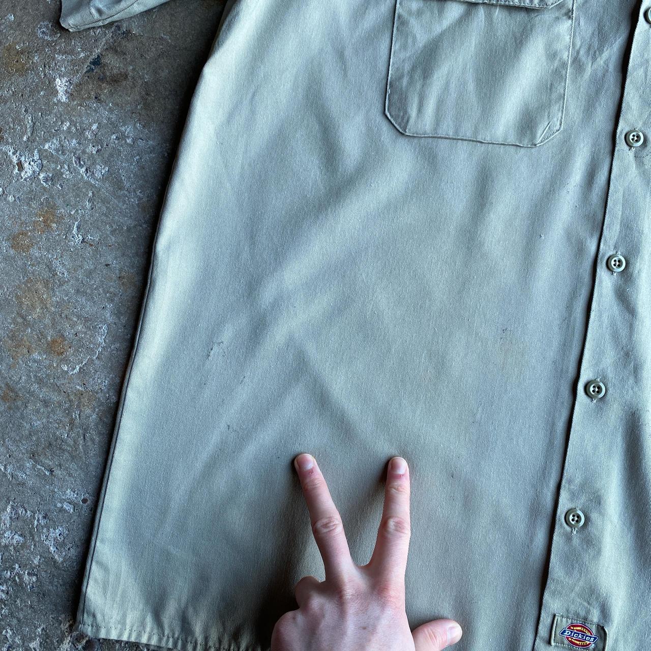 Cream Dickies Workwear Short Sleeve Shirt