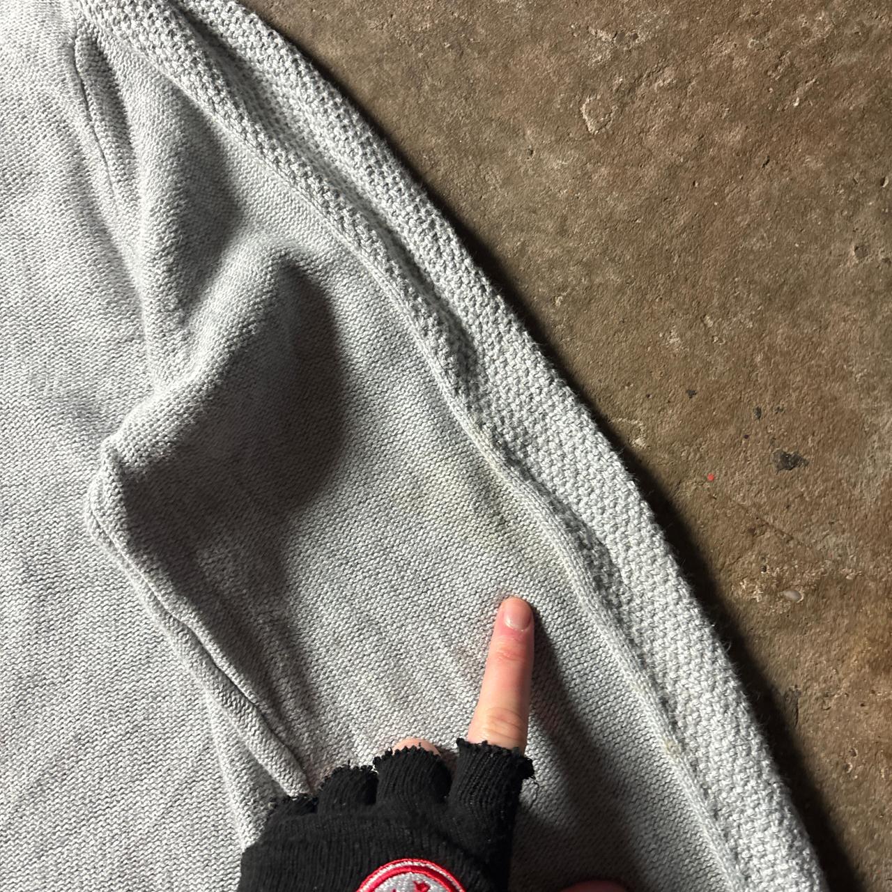 Grey Nautica Cable Knit Shawl Collar Jumper - XL