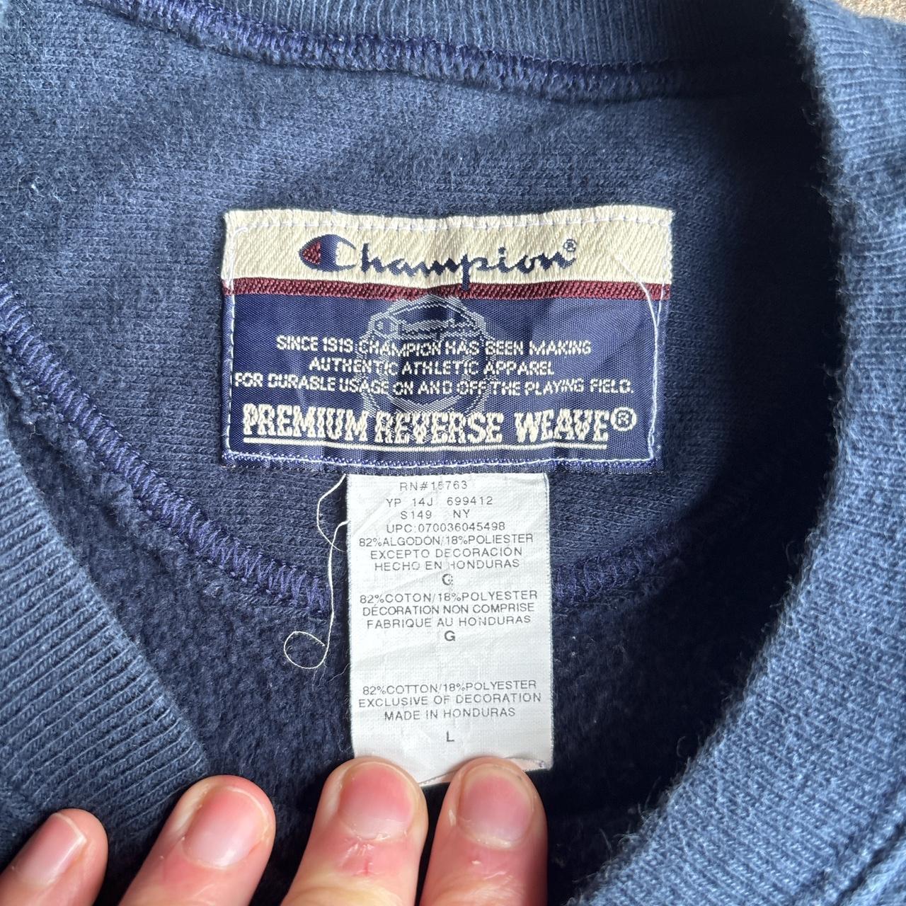 Navy Champion Reverse Weave Crewneck Sweatshirt - L