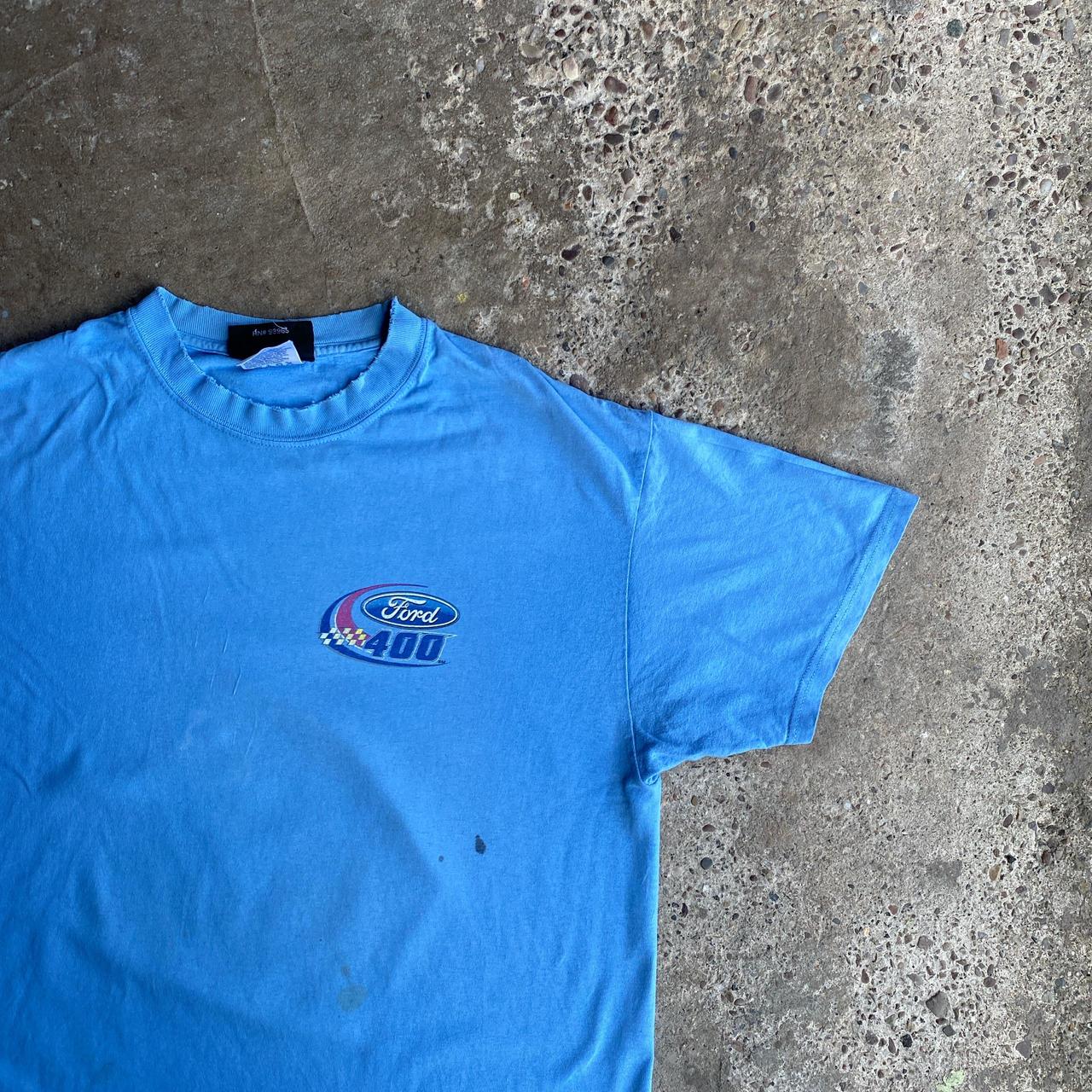 Vintage Blue Ford Graphic NASCAR T-Shirt - L
