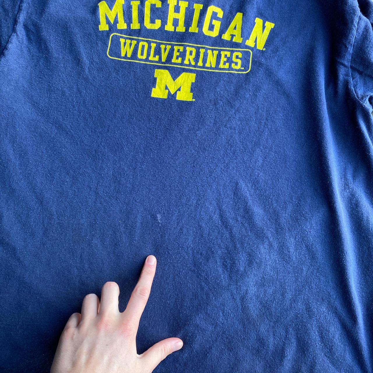 Navy ‘Michigan Wolverines’ Graphic Adidas T-Shirt - L