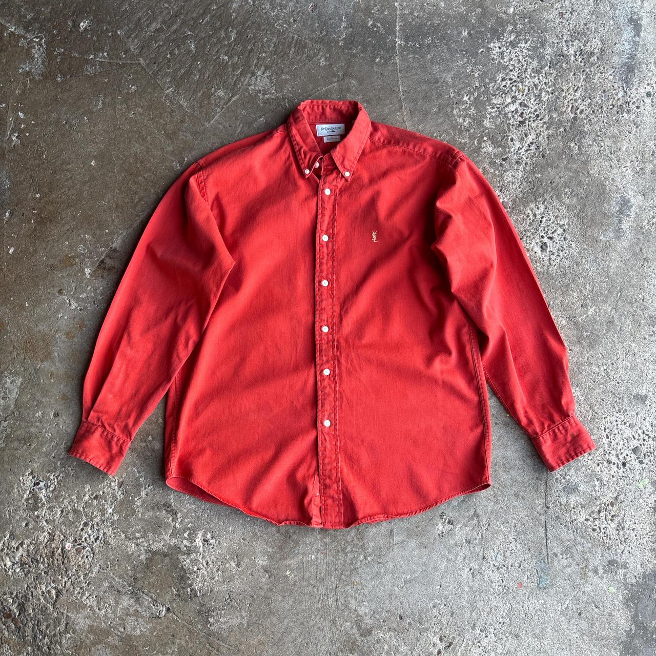 Red Yves Saint Laurent Oxford Shirt - M