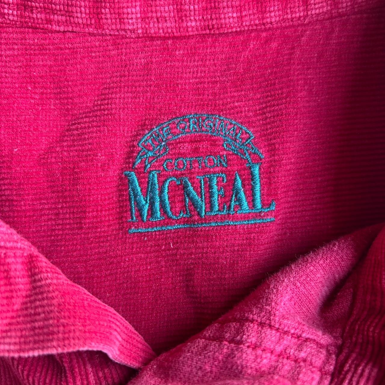 Red Corduroy Button-Up Shirt - XL