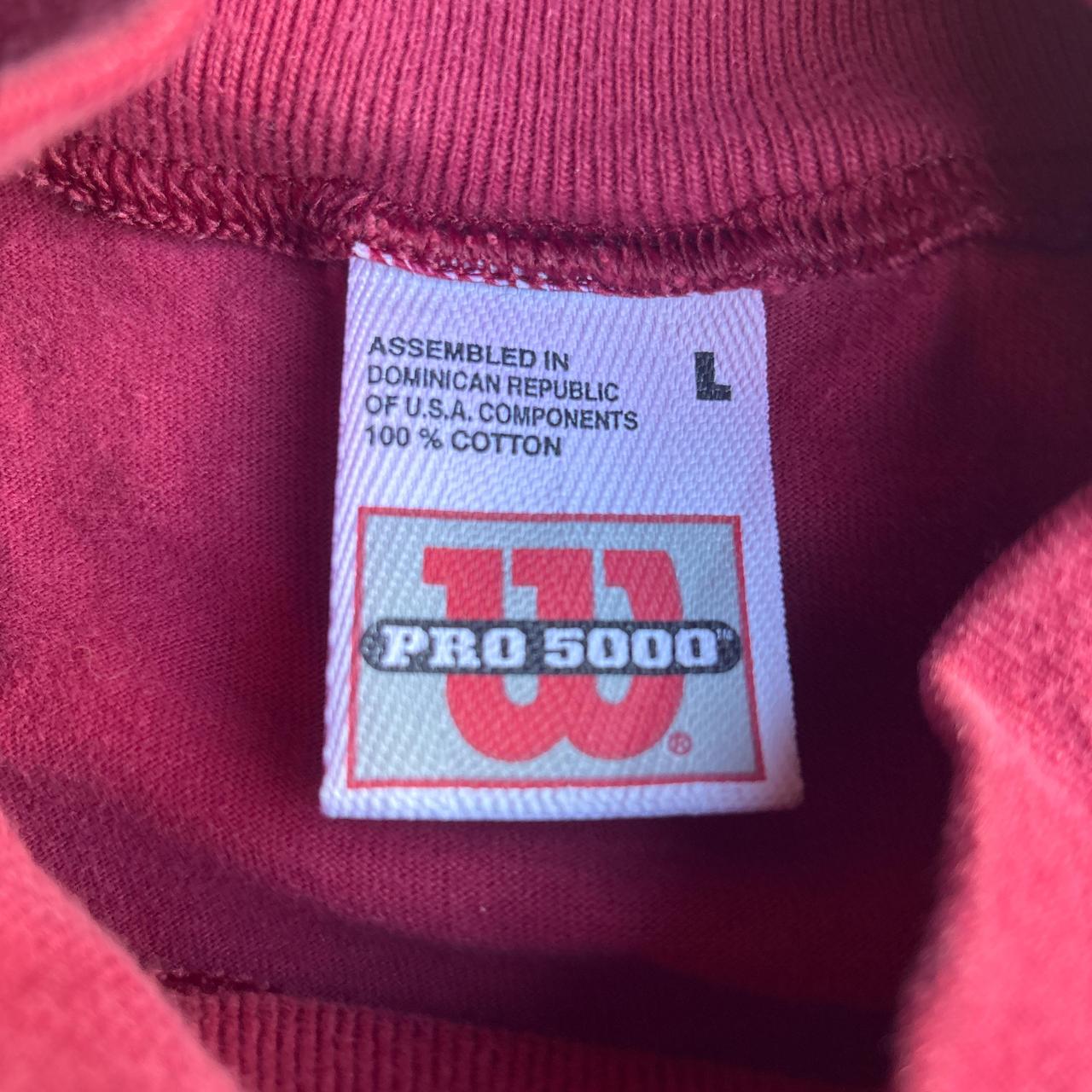 Burgundy Mock Neck Graphic Long-Sleeve T-Shirt - L