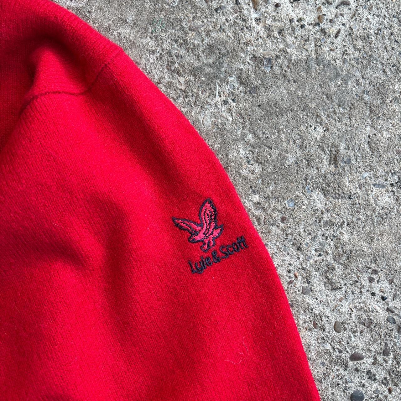 Red Vintage Lyle & Scott ‘100% Pure Lambswool’ Nairn Golf Jumper