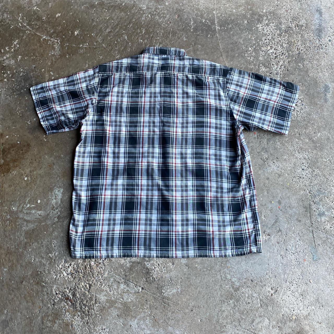 Black & Grey Checkered Dickies Short Sleeve Shirt - 2XL