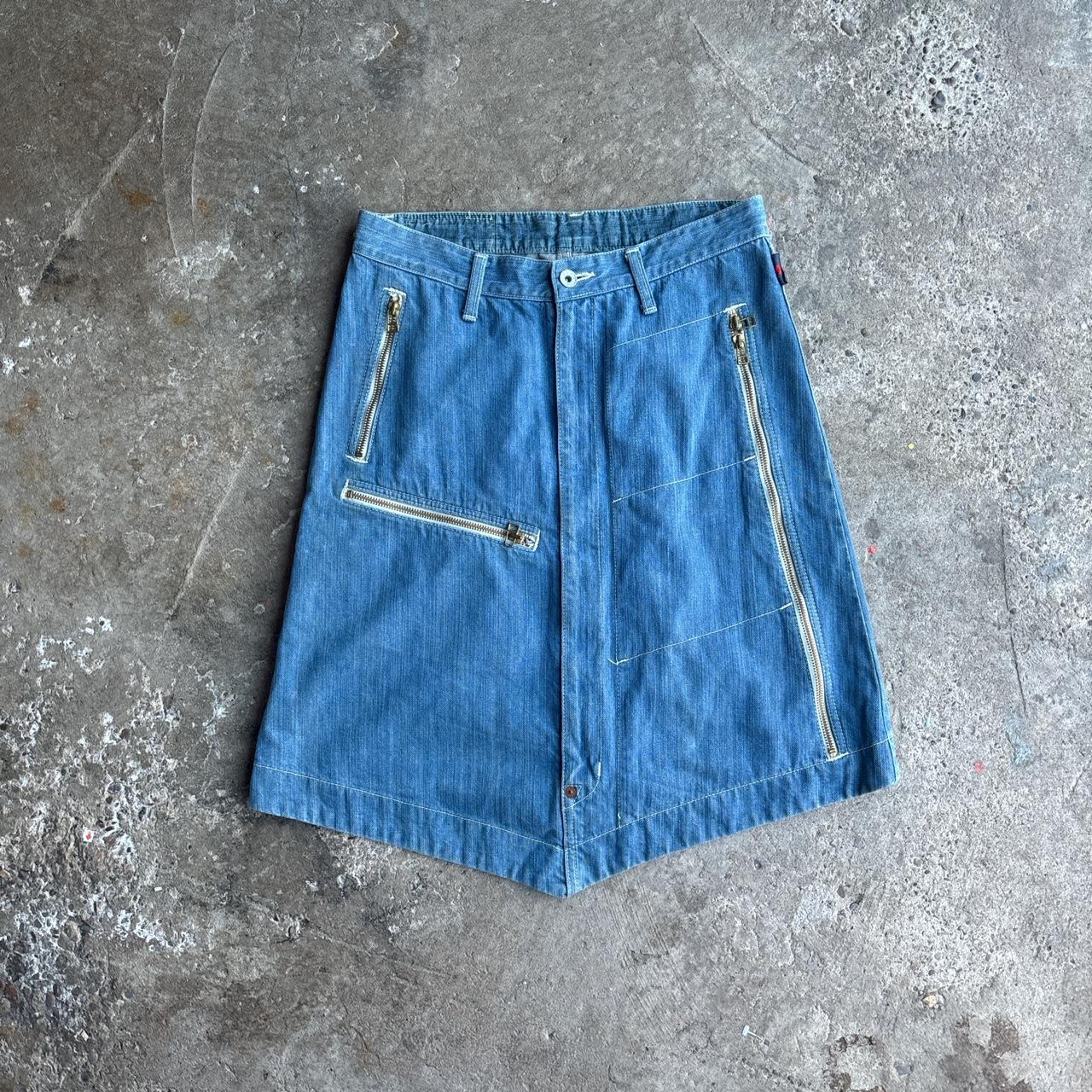 Michiko Koshino Blue Denim Skirt
