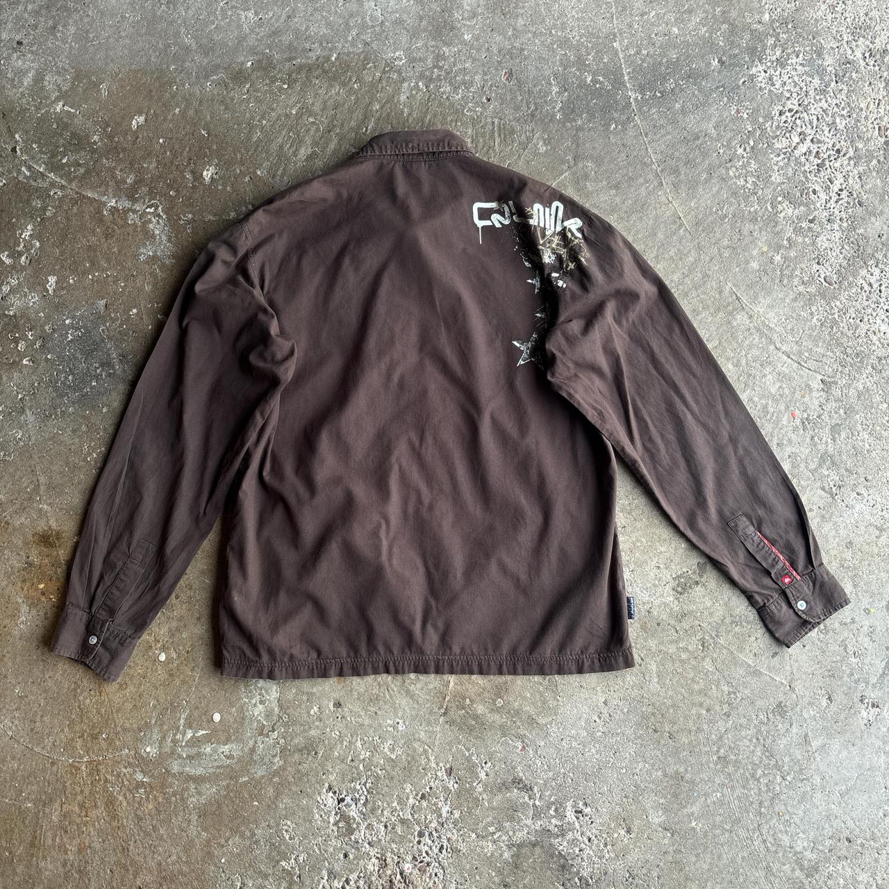 00s Brown Quiksilver shirt - L