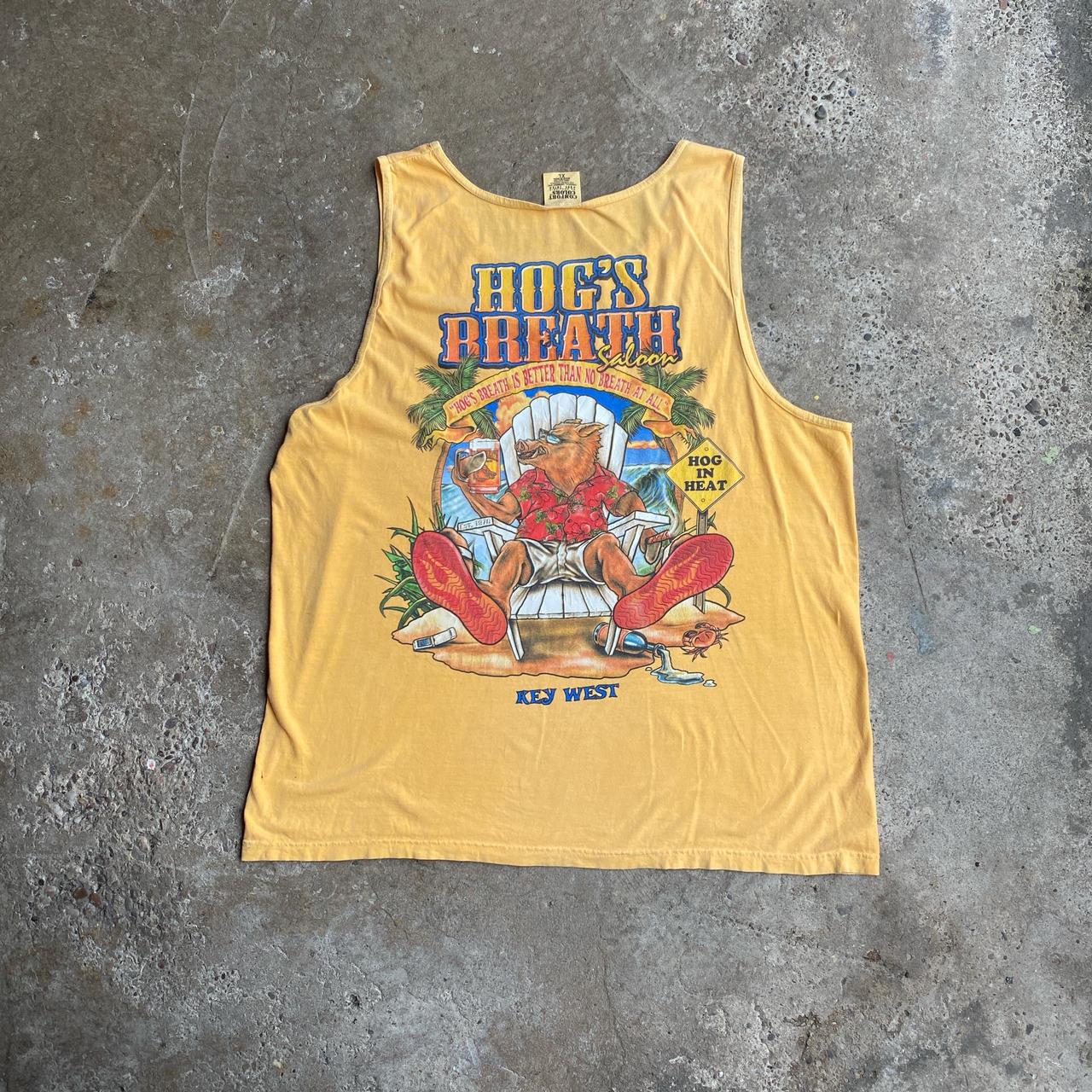Orange/Peach ‘Hogs Breath’ Graphic Tank Top - XL