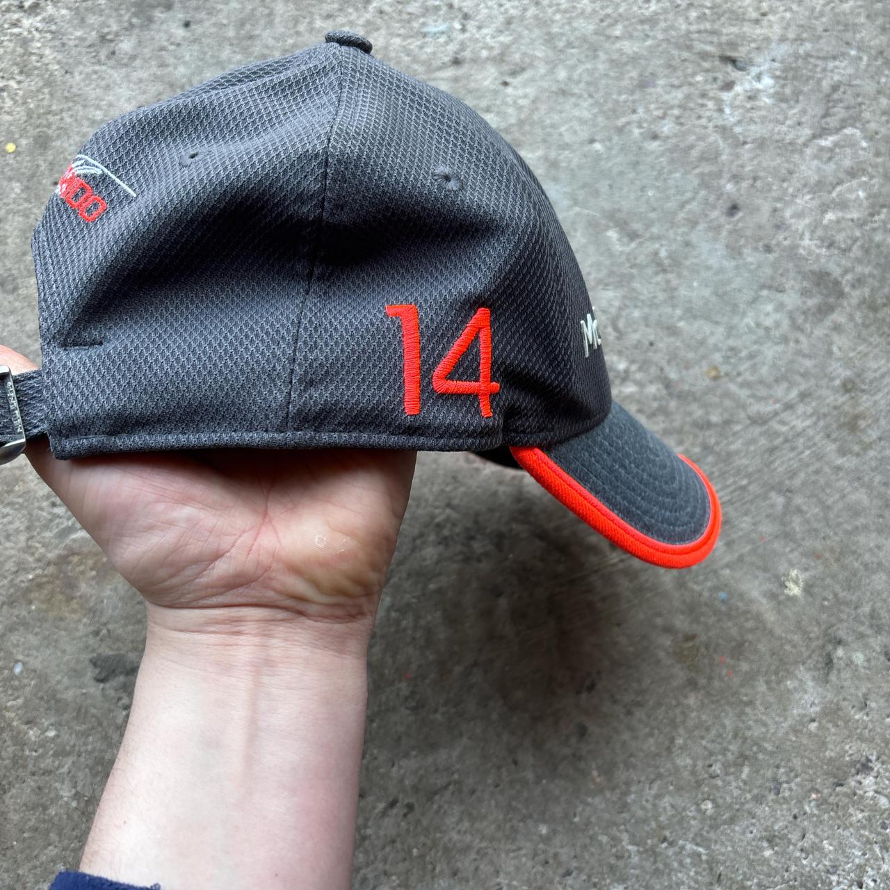 New Era Curved Brim 9FORTY Fernando Alonso McLaren Racing Formula 1 Grey Adjustable