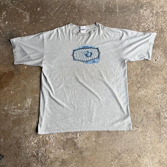 Grey Adidas Graphic Football/Soccer T-Shirt