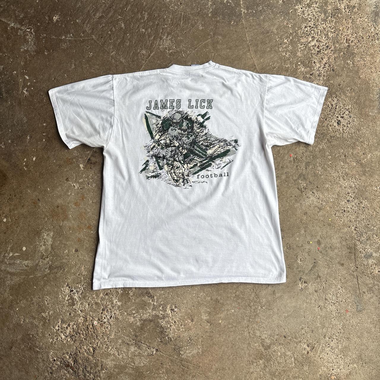 White Graphic American Football T-Shirt - XL