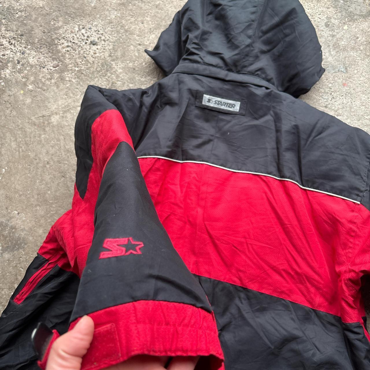 Black and Red Starter puffer jacket