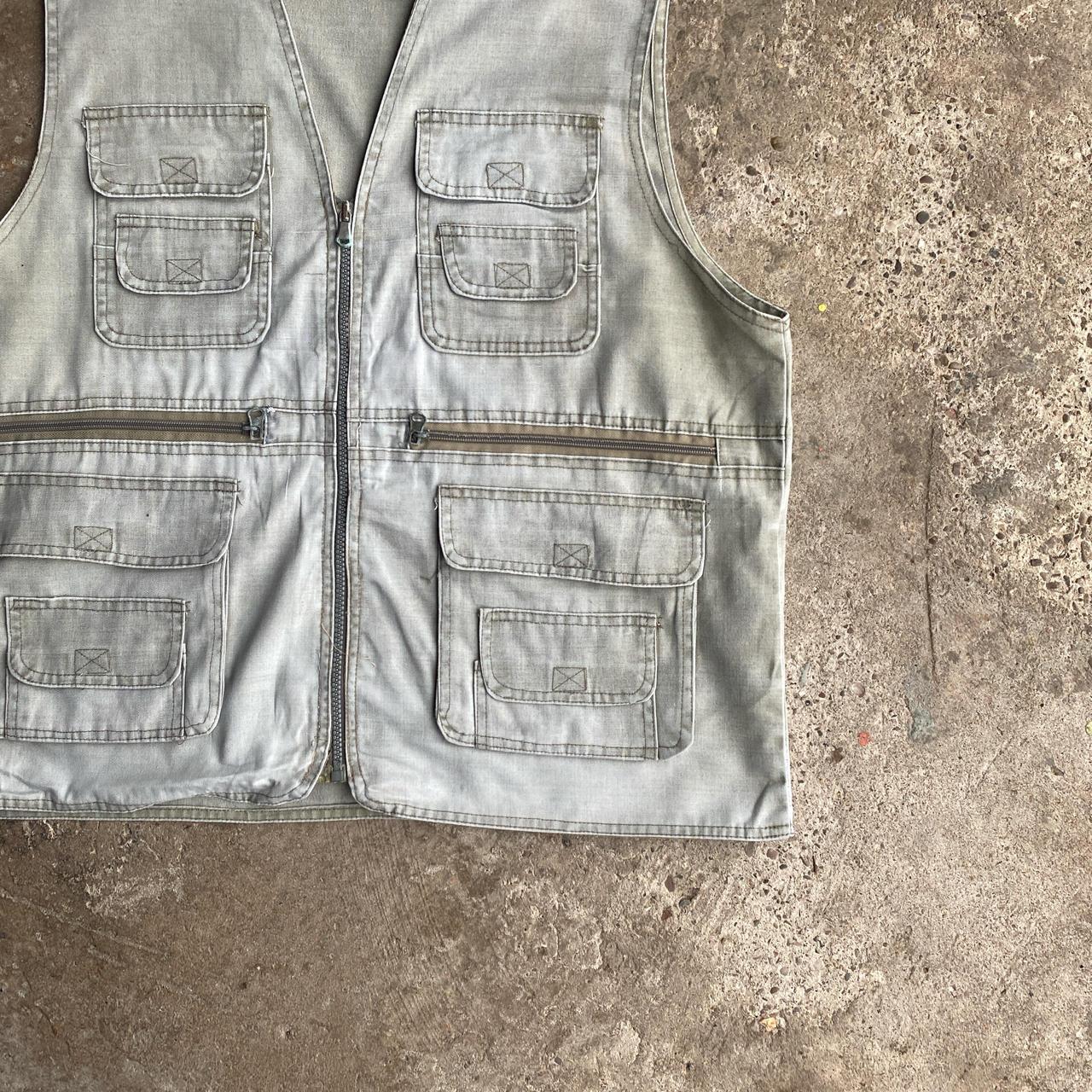 Vintage Grey Technical Vest Jacket - L
