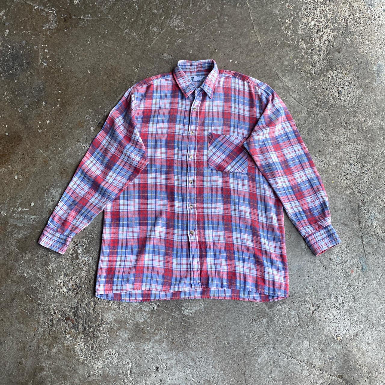 Vintage Red & Blue C&A Flannel Shirt - M