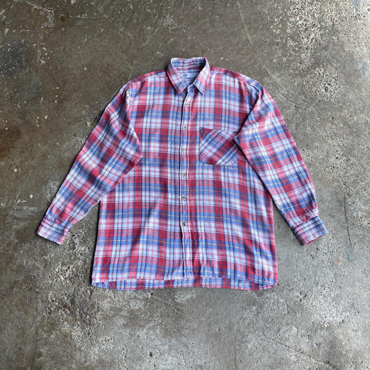 Vintage Red & Blue C&A Flannel Shirt - M