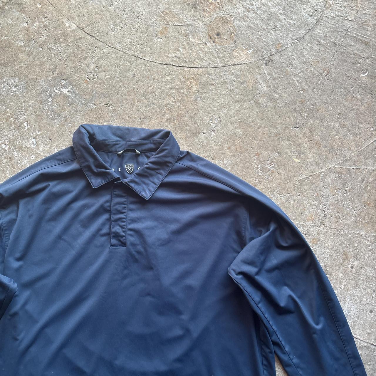 Navy Nike Golf Long-Sleeve Polo Shirt
