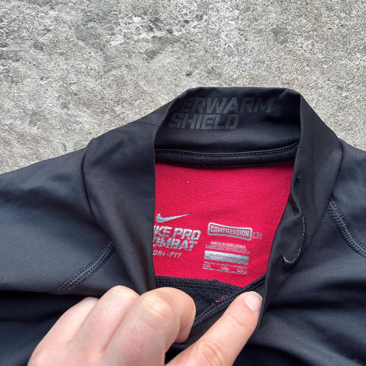Black Nike Pro Combat compression long sleeve top