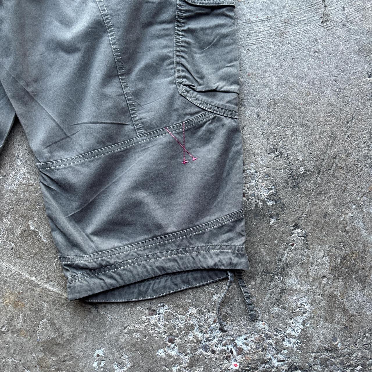 00s Grey Adidas 3/4 length cargo shorts