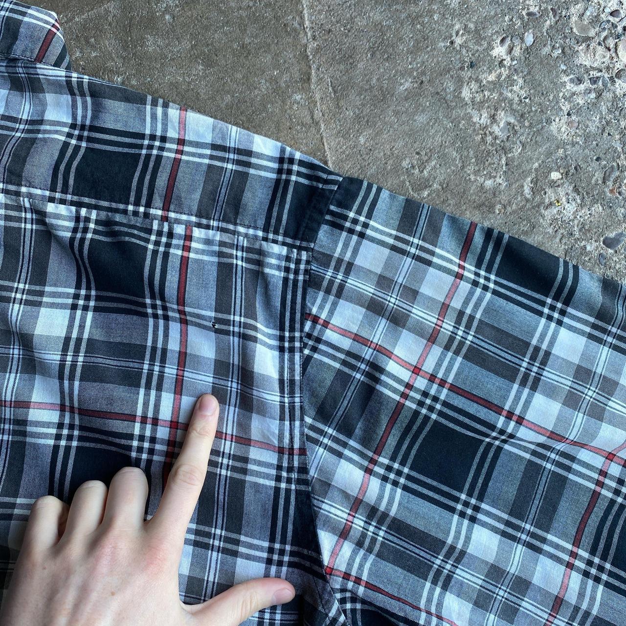 Black & Grey Checkered Dickies Short Sleeve Shirt - 2XL