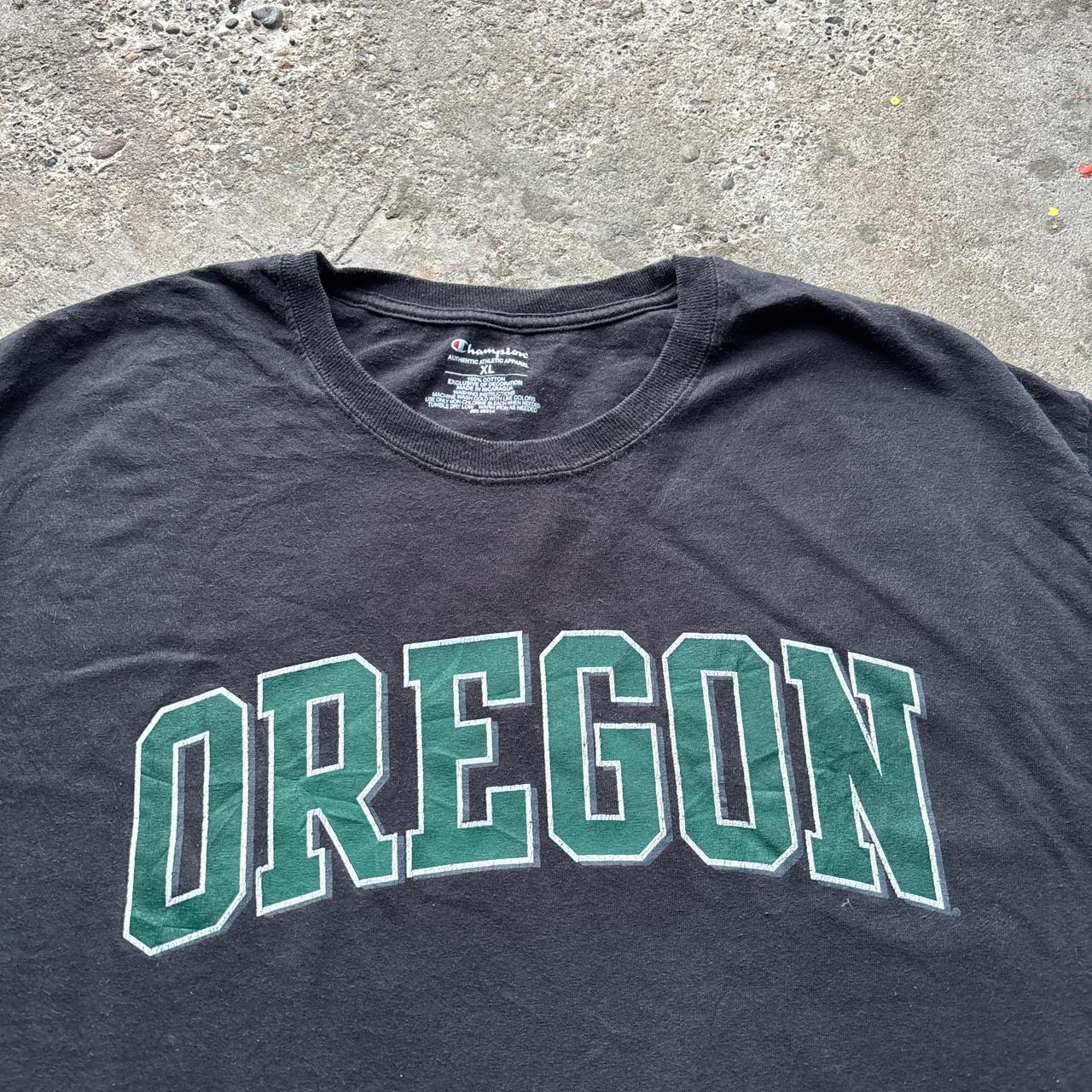 Black Champion t-shirt with Oregon graphic - XL