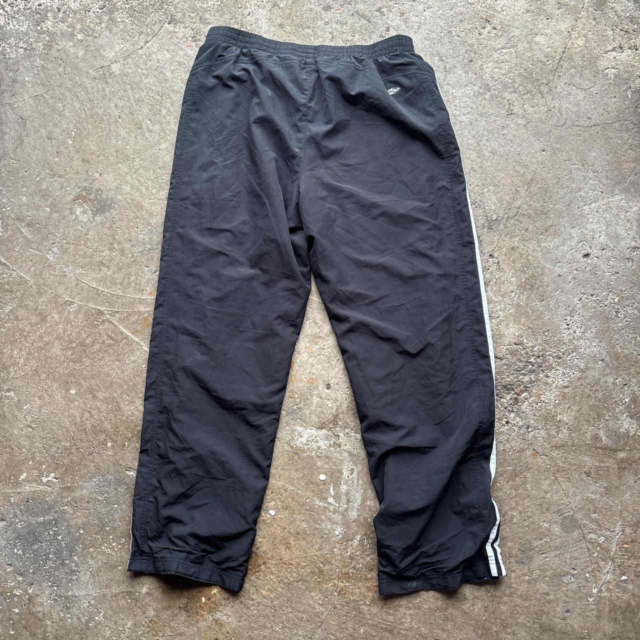 Adidas black and white track pants